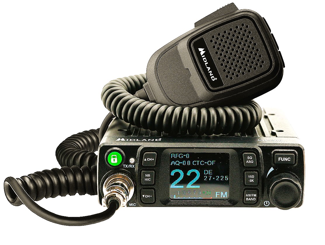 CB рация Midland CB-200 2025 года с хорошим дисплеем и кодировками CTCSS/DCS