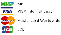 Оплата происходит через ПАО СБЕРБАНК с использованием банковских карт следующих платёжных систем: МИР, VISA International, Mastercard Worldwide, JCB